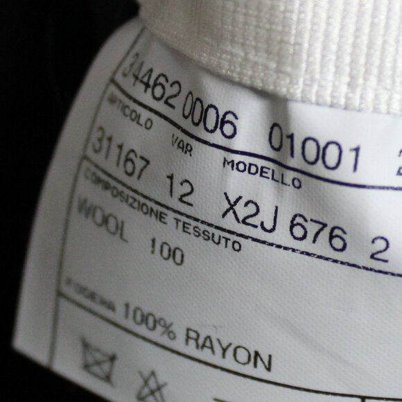 PAL ZILERI Concert SZ 46L Black Wool Sport Jacket Blazer Made in Italy - Picture 12 of 12